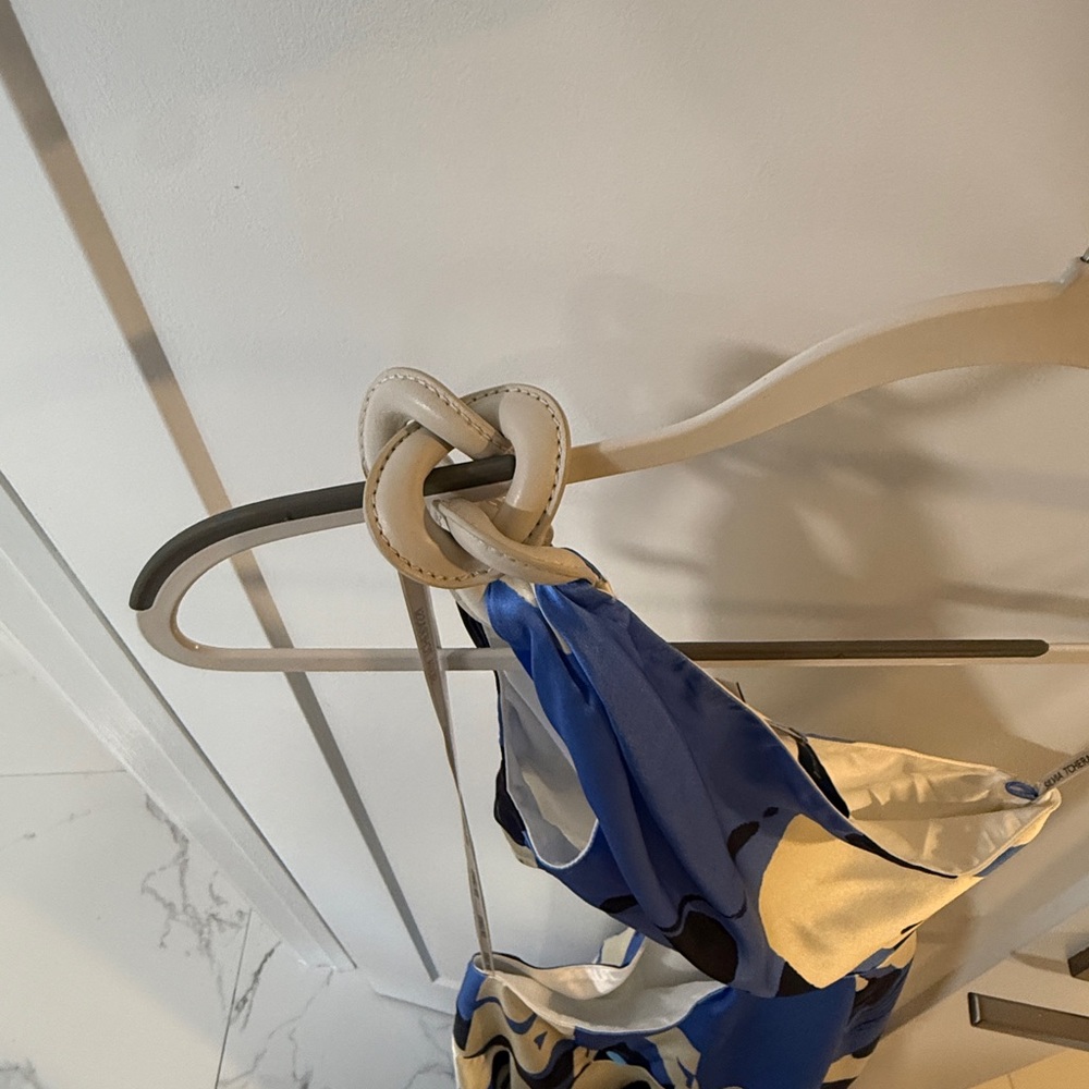 Silvia Tcherassi Blue and White One-Shoulder Dress - Picture 7 of 11